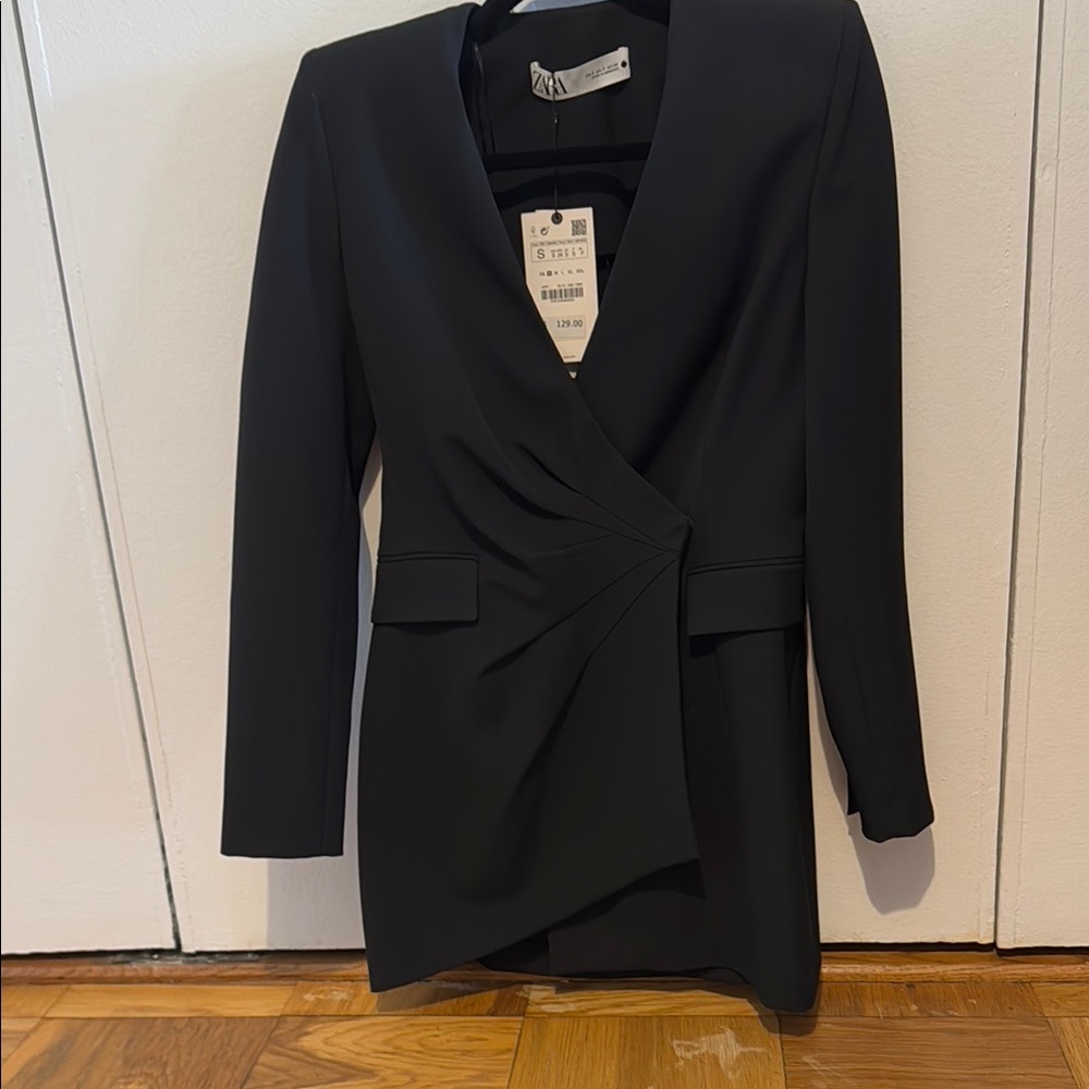 Zara Black Mini Dress Blazer